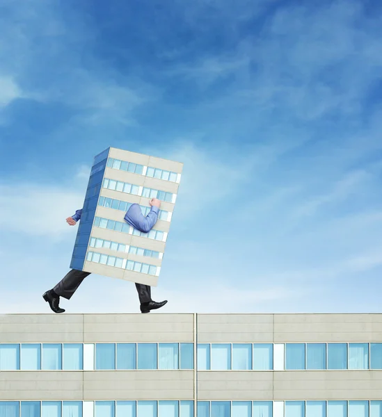 Skyscraper shaped businessman — Stock Photo, Image