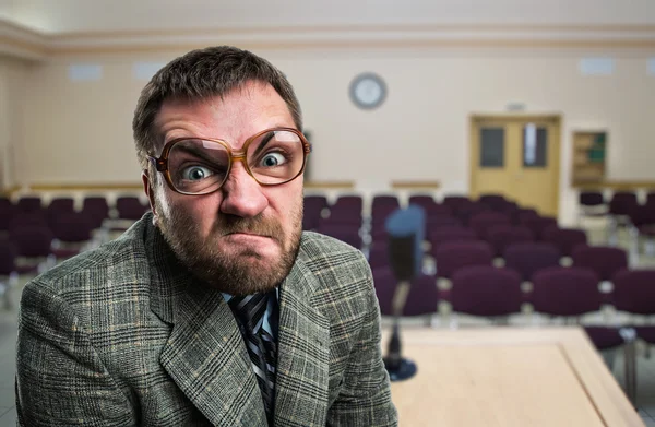 Furious businessman in glasses — Stock Photo, Image