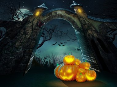 Halloween pumpkins, mezarlık