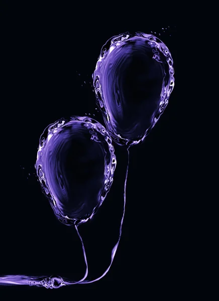 Dos globos de agua violeta — Foto de Stock