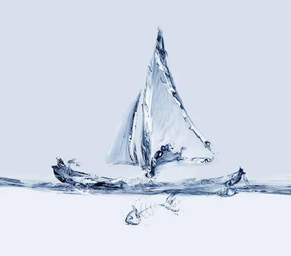 Bateau à voile avec arête de poisson — Photo