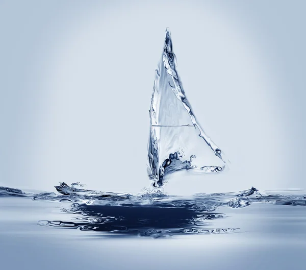 Vindsurfa seglet vatten — Stockfoto
