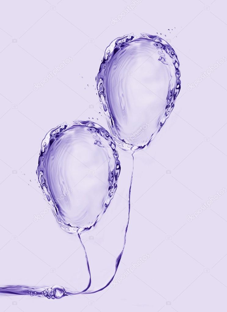 Two Violet Water Balloons