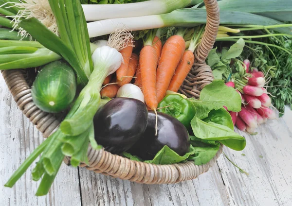 Fresh vegetable in basket — Stock Photo, Image