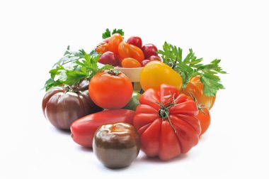 çeşitli renkli domates