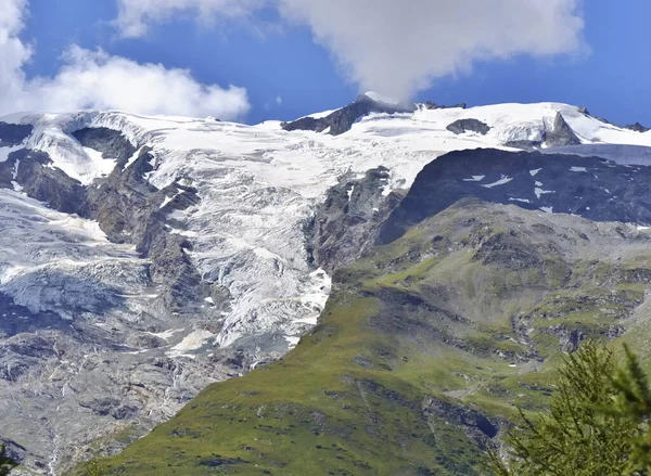 View Alpine Glacier French National Park Summer — Stock Photo, Image