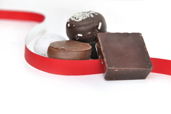 Chocolade in lint — Stockfoto