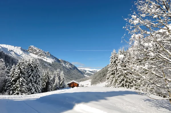 Littel cottage in mountain — Stock Photo, Image