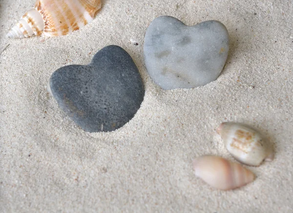 Heart shaped pebbles — Stock Photo, Image