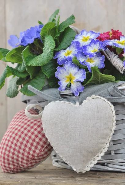 Cesta de flores románticas —  Fotos de Stock