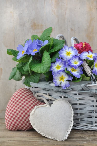 Cestino fiori romantici — Foto Stock