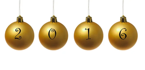 New year- golden balls — Stock Photo, Image