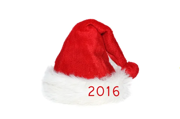 Santa klaus hat with 2016 — Stock Photo, Image