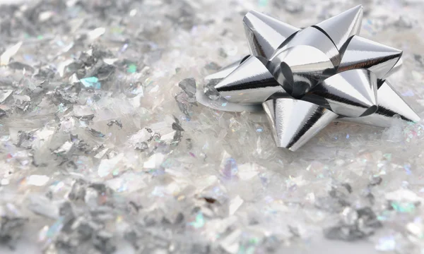 Silver node for gift — Stock Photo, Image