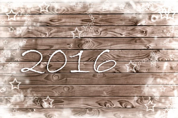 New year 2016 on vintage plank — Stock Photo, Image