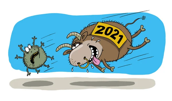 Yılın sembolü Boğa, virüsü yener.