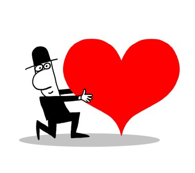 Bir kalp tutan aşık bir adam