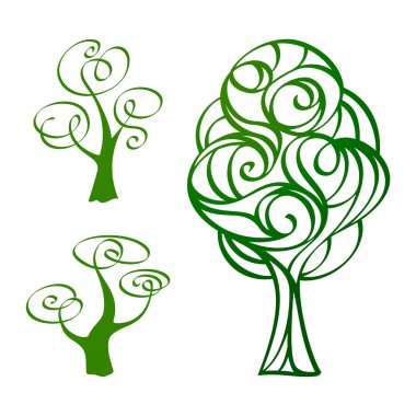 Elle çizilmiş ağaçlar 3