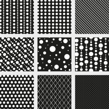 Dikişsiz vektör desen koleksiyonu moda bezelye