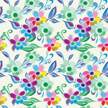 Soyut çiçek pürüzsüz desen arkaplanı