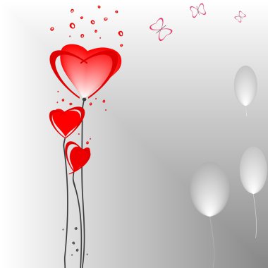 Romantic valentine  background with heart clipart