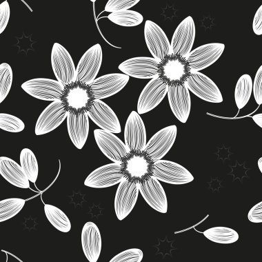 Soyut çiçek pürüzsüz desen arkaplanı