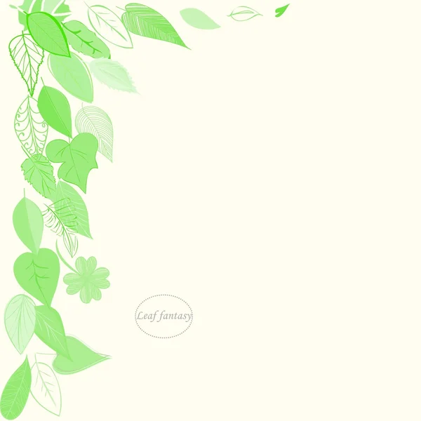 Fundo de folhagem abstrata. Banner . — Vetor de Stock