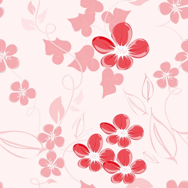 Fondo de patrón sin costura flor abstracta — Vector de stock