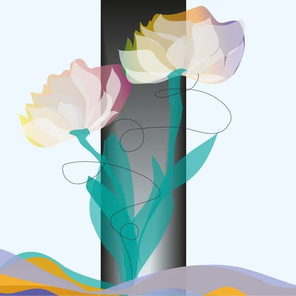 Fondo de flores abstracto — Archivo Imágenes Vectoriales