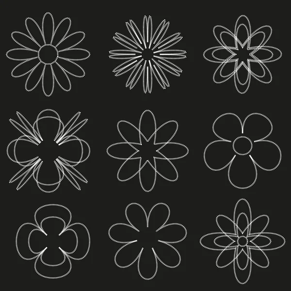 Abstract bloemen achtergrond instellen — Stockvector