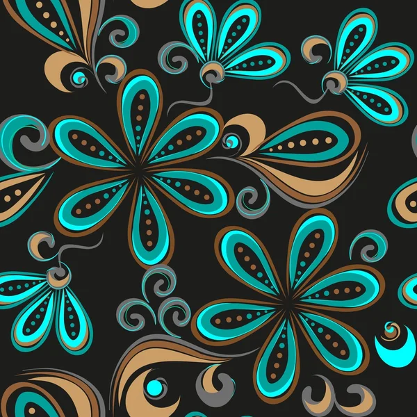 Fondo de patrón sin costura flor abstracta — Vector de stock