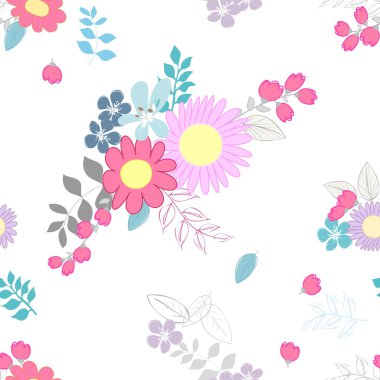 Soyut çiçek pürüzsüz desen arkaplanı