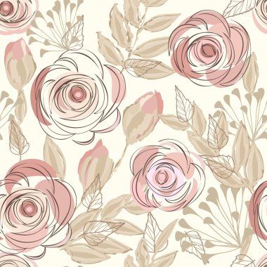 Soyut çiçek pürüzsüz desen arkaplanı