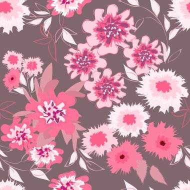 Soyut çiçek pürüzsüz desen arkaplanı