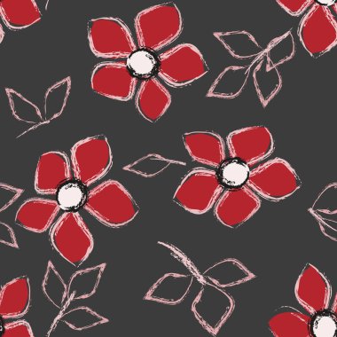 Soyut çiçek pürüzsüz desen arkaplanı