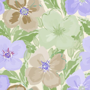 Soyut çiçek pürüzsüz desen arkaplanı