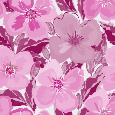 Soyut çiçek pürüzsüz desen arkaplanı