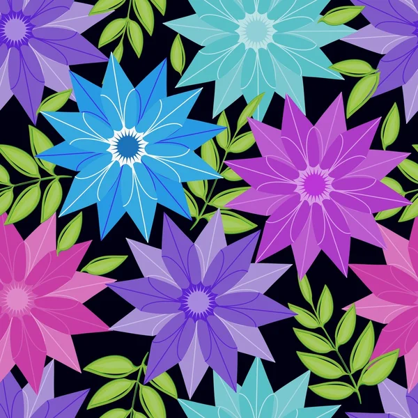 Fondo de patrón sin costura flor abstracta — Vector de stock