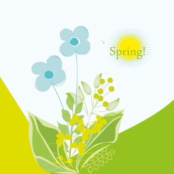 Romantic spring flower backgrounds — Stock Vector