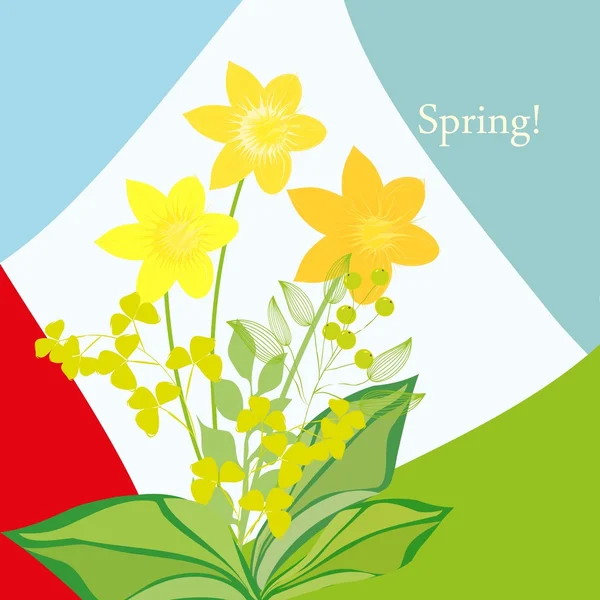 Romantic spring flower backgrounds — Stock Vector