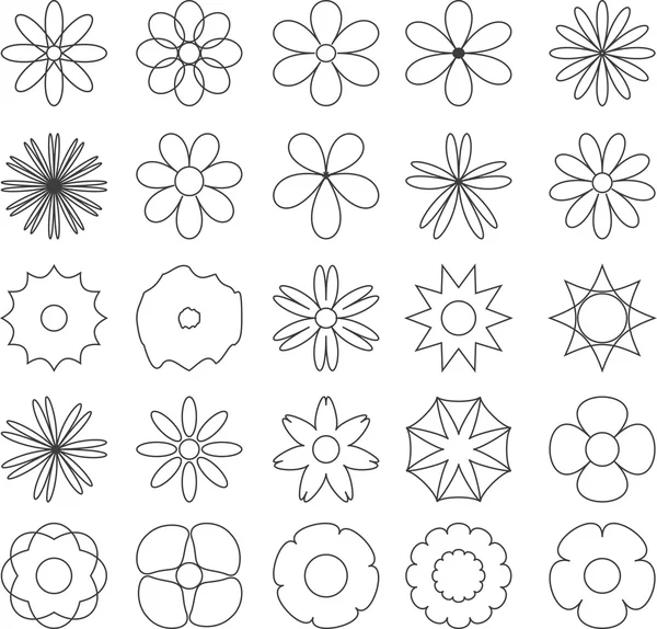 Set abstract flori fundal — Vector de stoc