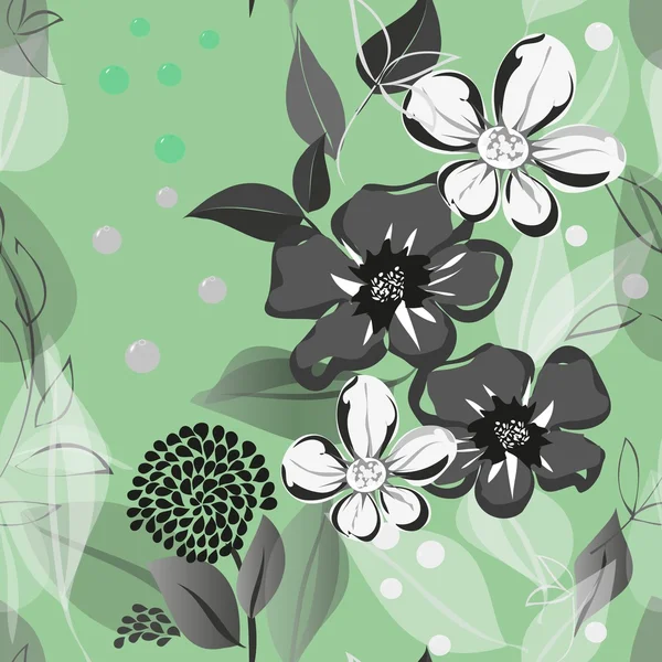 Abstract flower seamless pattern background — Stock Vector