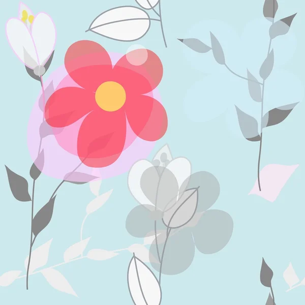 Abstract bloem naadloze patroon achtergrond — Stockvector