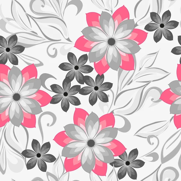 Fondo de patrón sin costura flor abstracta — Vector de stock