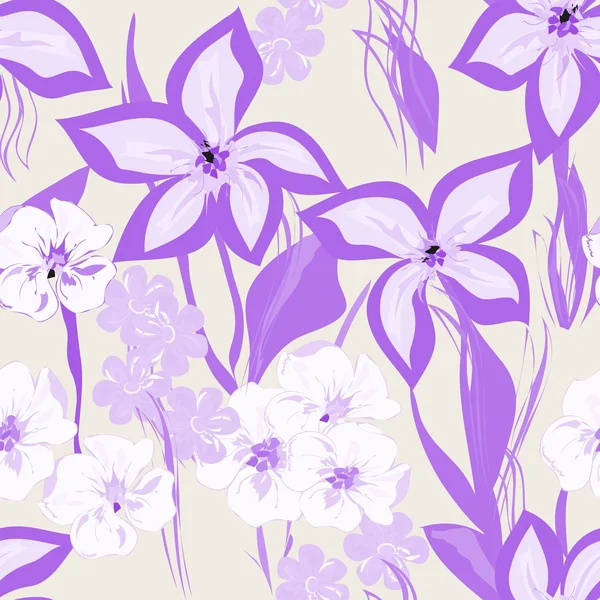 Fondo de patrón sin costura flor abstracta — Vector de stock