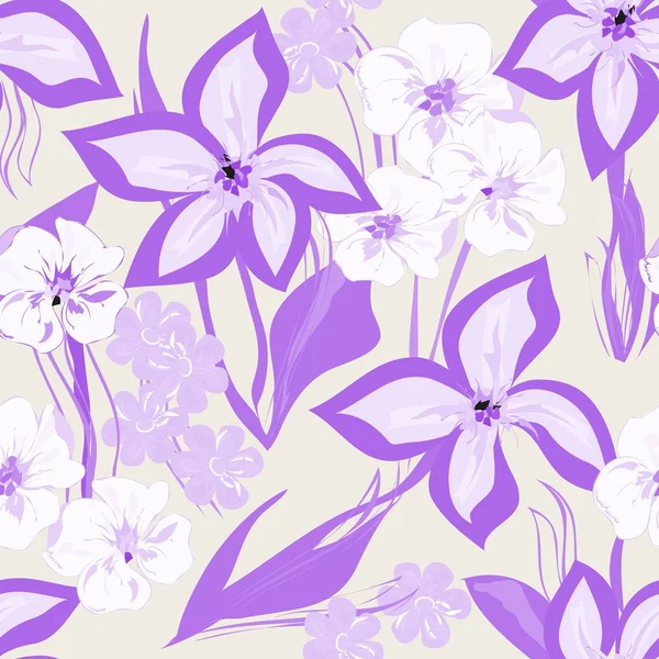 Fondo de patrón sin costura flor abstracta — Vector de stock