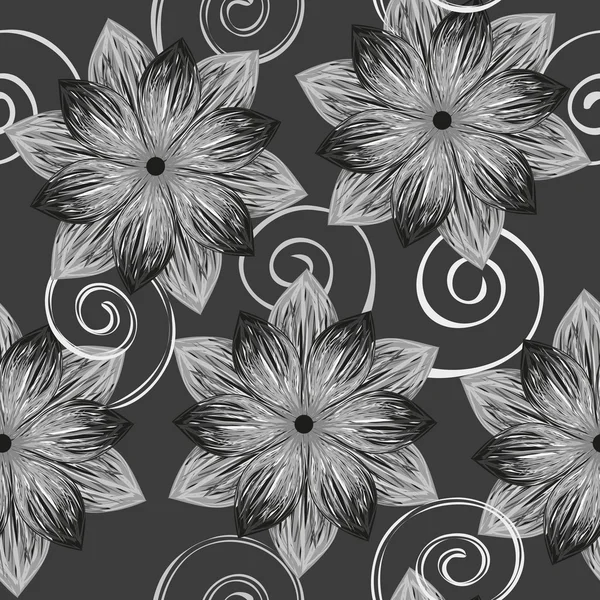 Fondo de patrón sin costura flor abstracta — Vector de stock