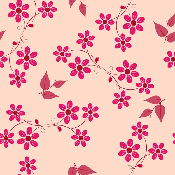 Abstract flower seamless pattern background — Stock Vector