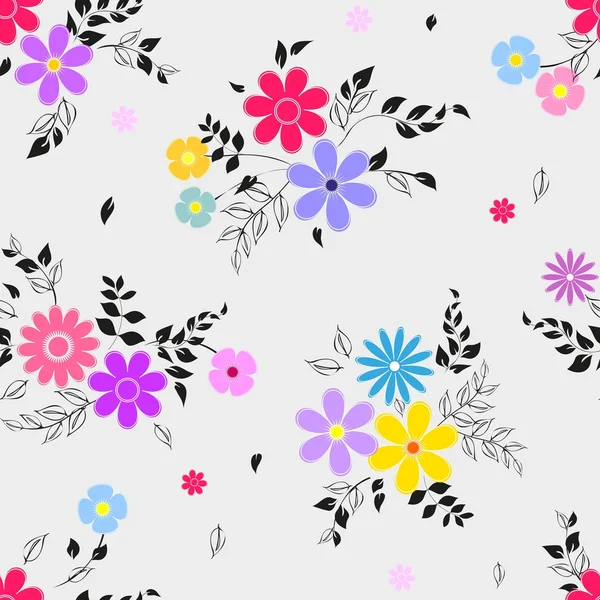 Abstract flower seamless pattern background — Stock Vector