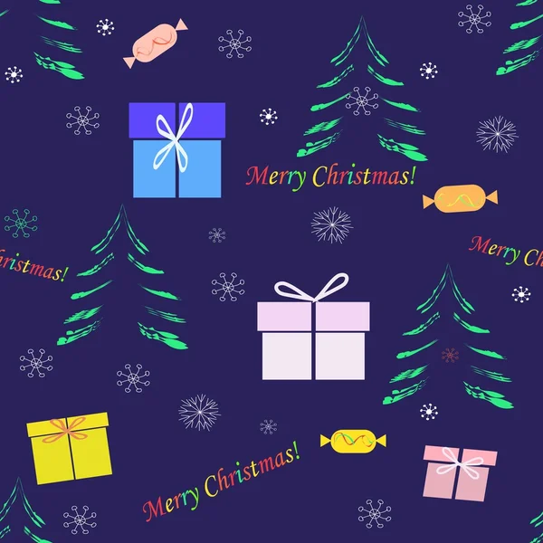 Fondo con árboles de Navidad . — Vector de stock